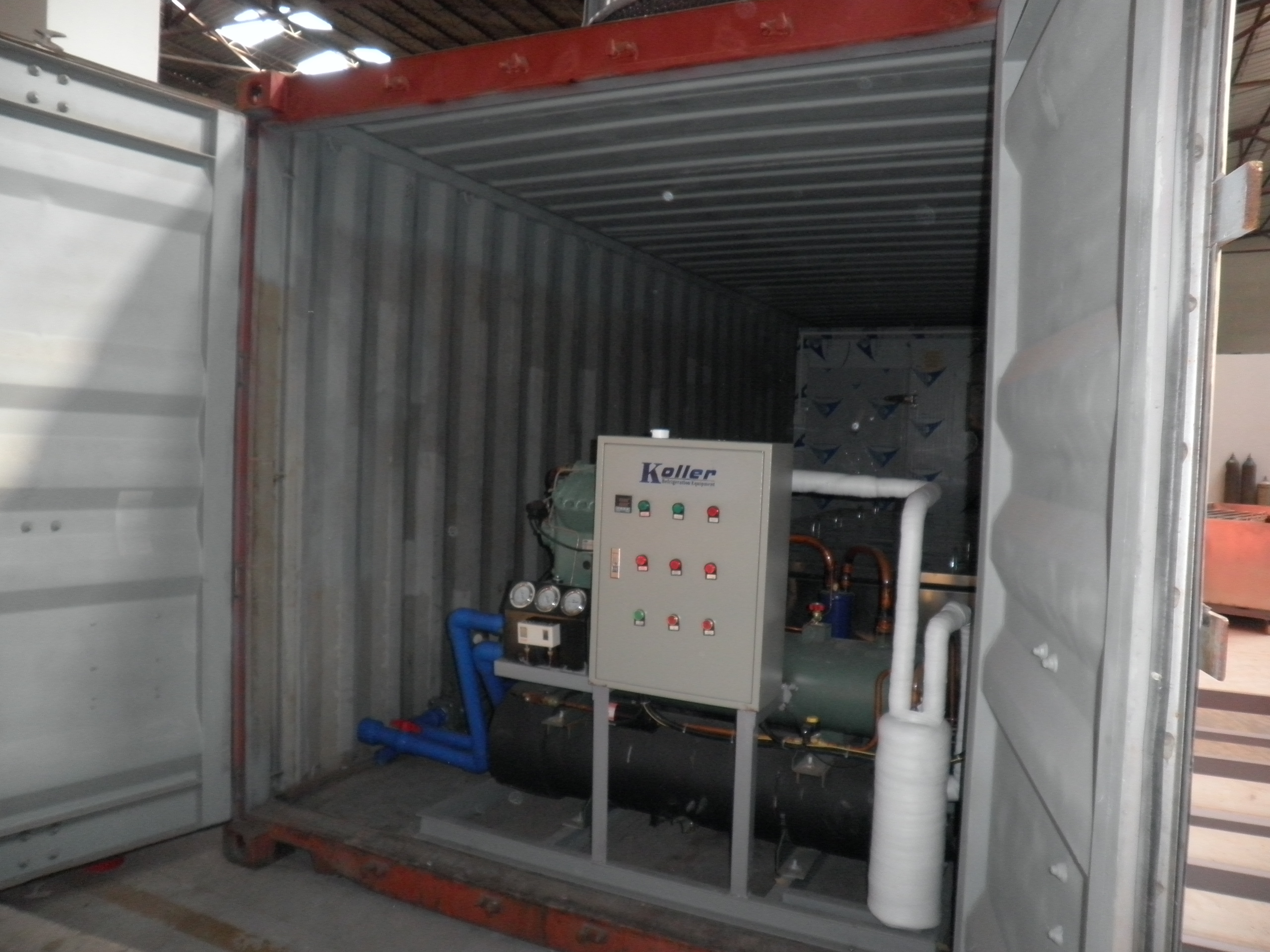 Containerized Block Ice Machine KCB30 & Containerized Cold Room